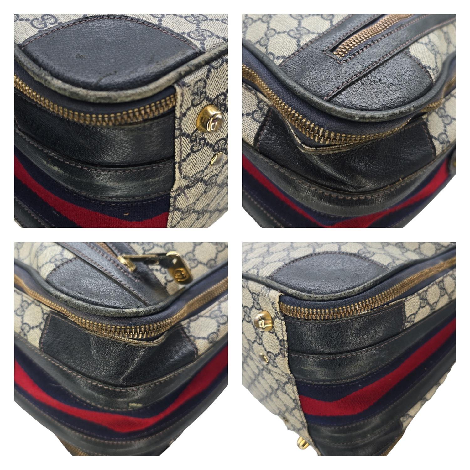 Gucci Vintage GG Web Suitcase Luggage For Sale 5