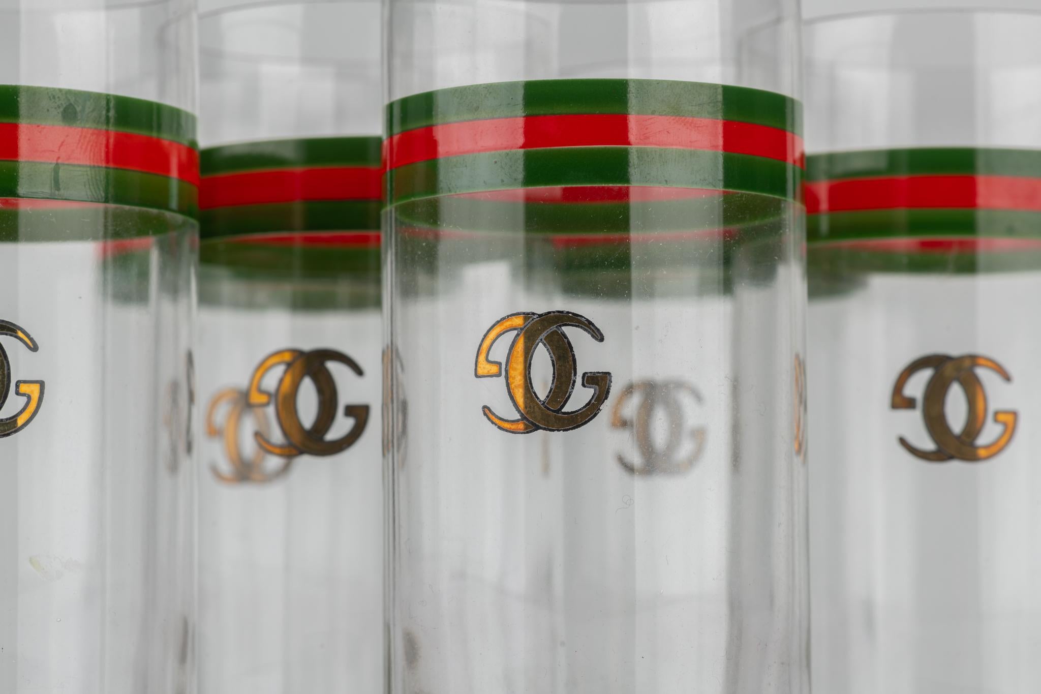 Gucci Vintage Glassware - Set of Six In Good Condition In West Hollywood, CA