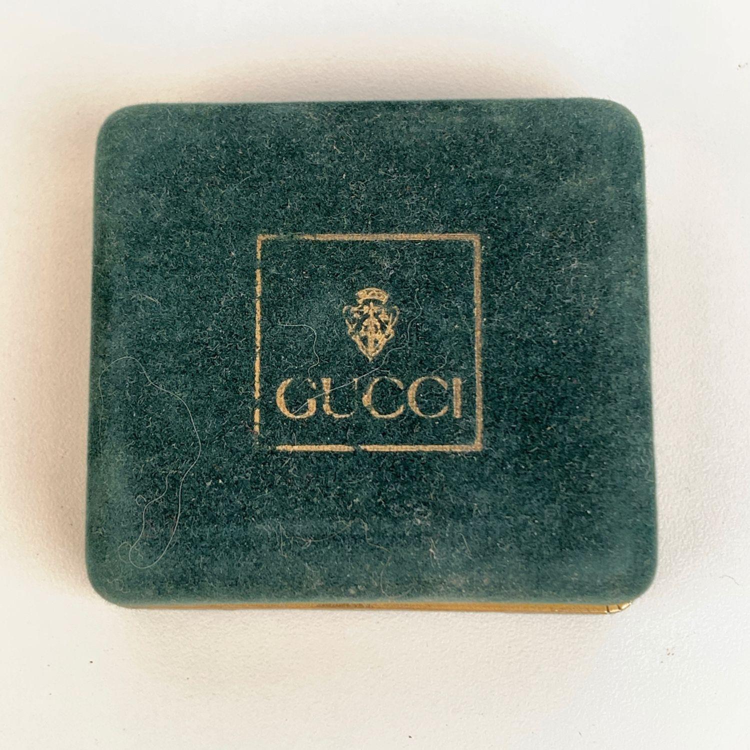 Gucci Vintage Gold and Silver Metal Mini Horsebit Pin Brooch 1