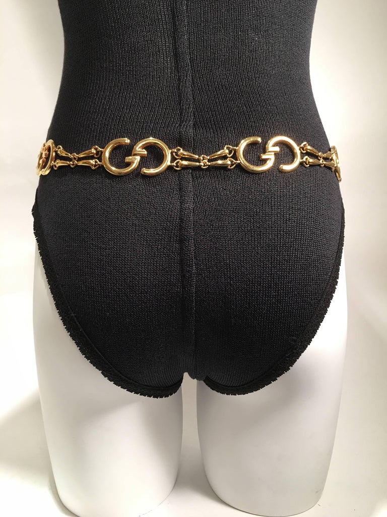 Gucci Vintage Gold GG Logo Chain Belt For Sale at 1stDibs gucci chain belt, gg logo belt