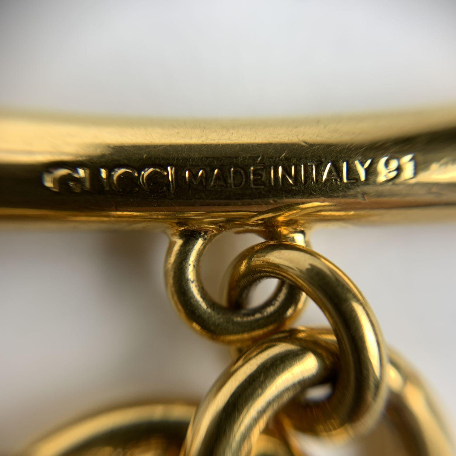 Gucci Vintage Gold Metal Anchor Chain Unisex Toggle Bracelet In Excellent Condition In Rome, Rome