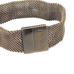 Gucci Vintage Gold Metal Mesh Chain Bracelet 16 cm