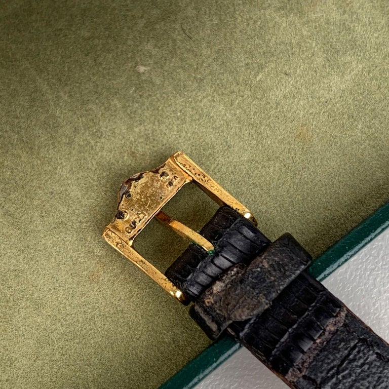Gucci Vintage Gold Plated Mod 4500 L Watch Black Dial For  display picture 2
