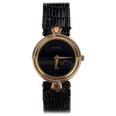 Gucci Vintage Gold Plated Mod 4500 L Watch Black Dial For Sale at 1stDibs |  gucci 4500l watch, gucci vintage watch, gucci 4500l