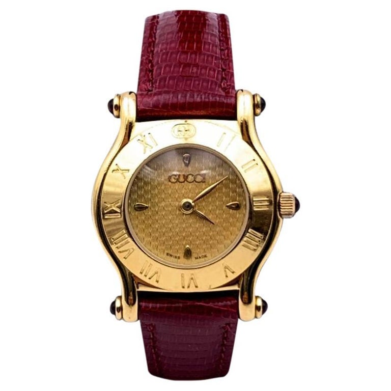 Leather Strap Vintage Gucci 6500l Watch Watch display picture 1
