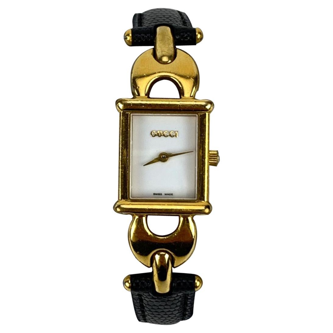 Gucci Vintage Gold Plated Quartz Mod 1800 L Wrist Watch