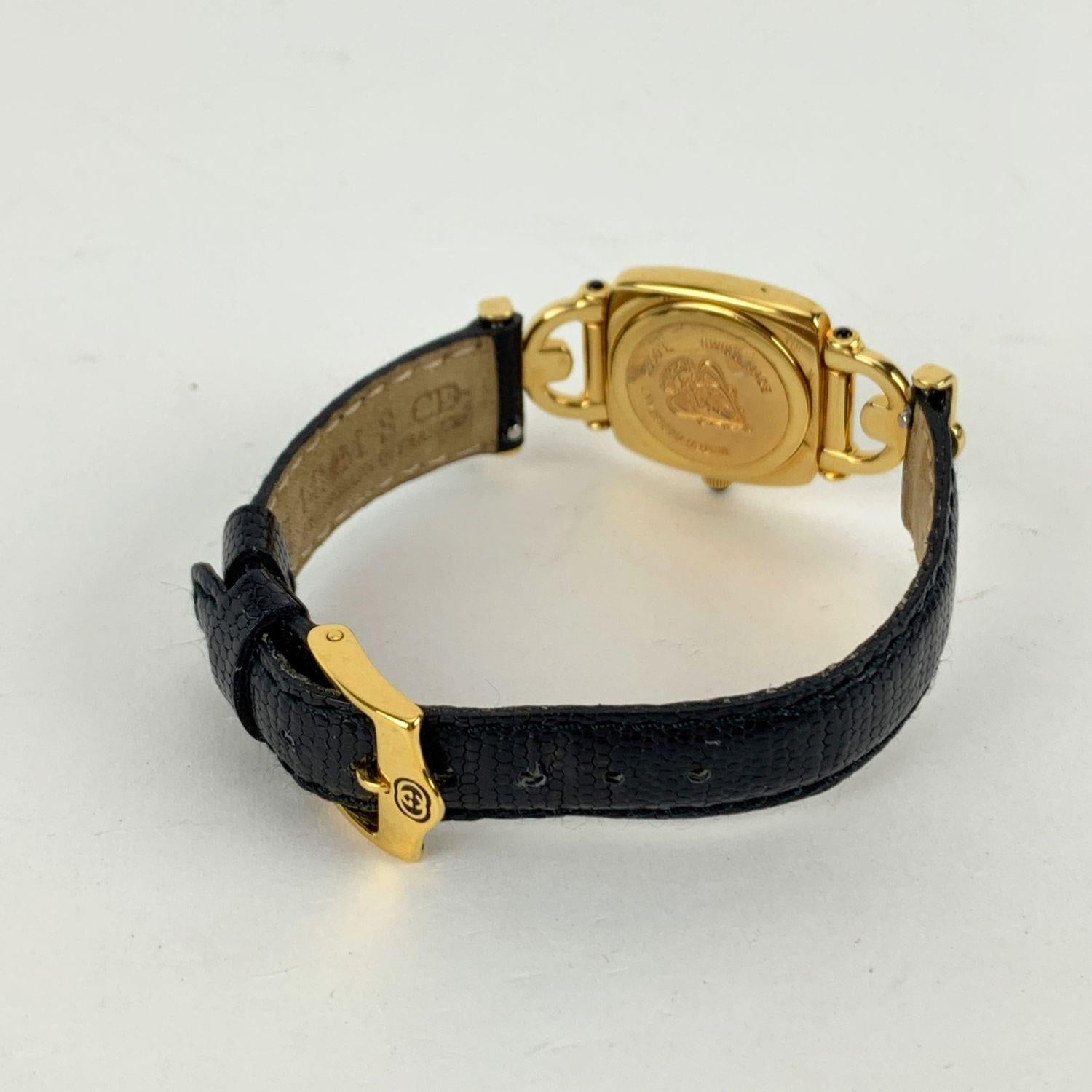 Women's Gucci Vintage Gold Plated Stainless Steel Mod 6300 L Wrist Watch