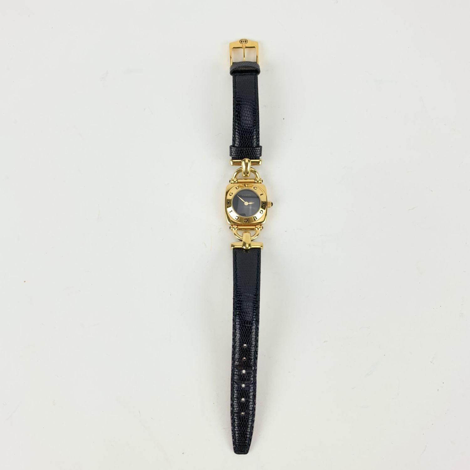 Gucci Vintage Gold Plated Stainless Steel Mod 6300 L Wrist Watch 2