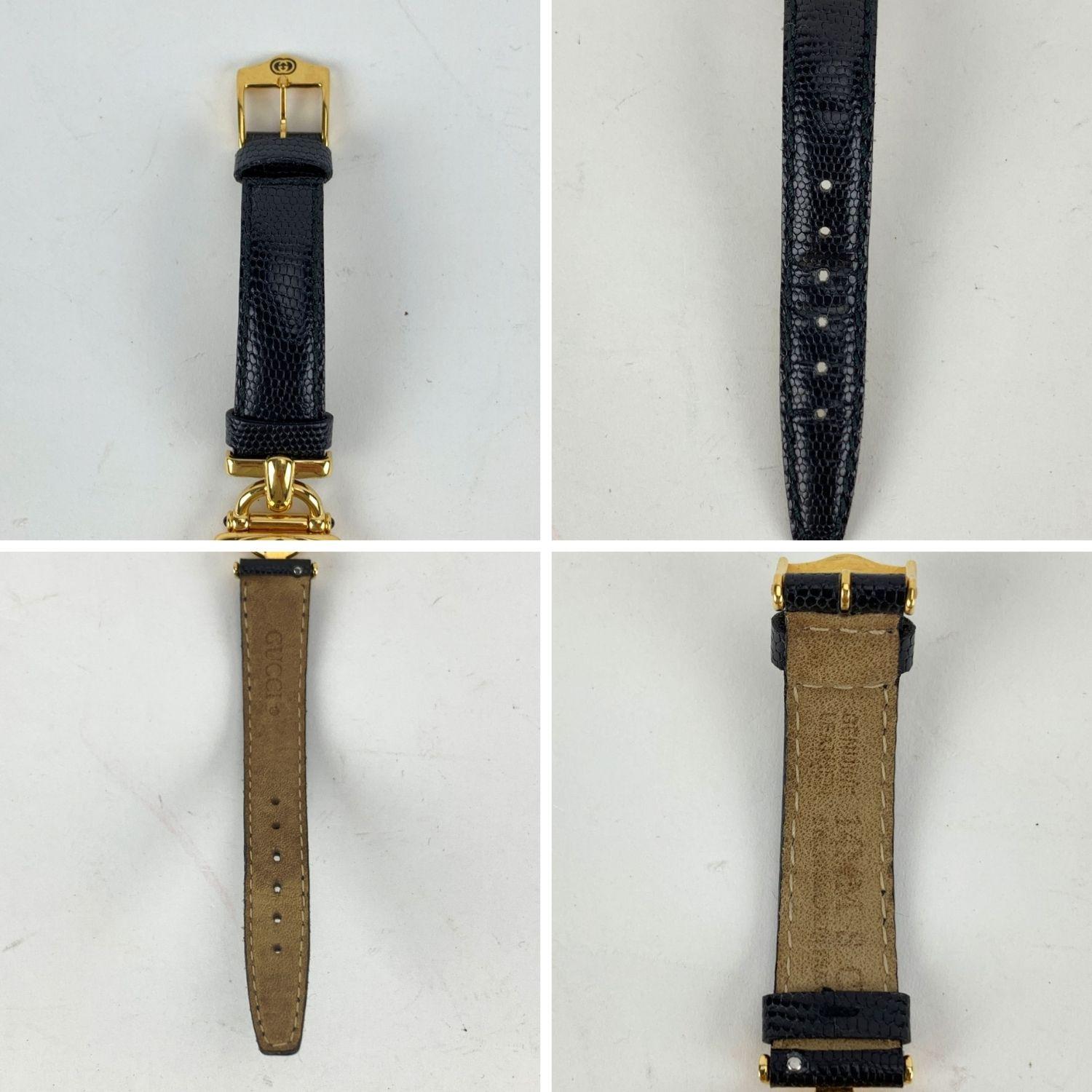 Gucci Vintage Gold Plated Stainless Steel Mod 6300 L Wrist Watch 3