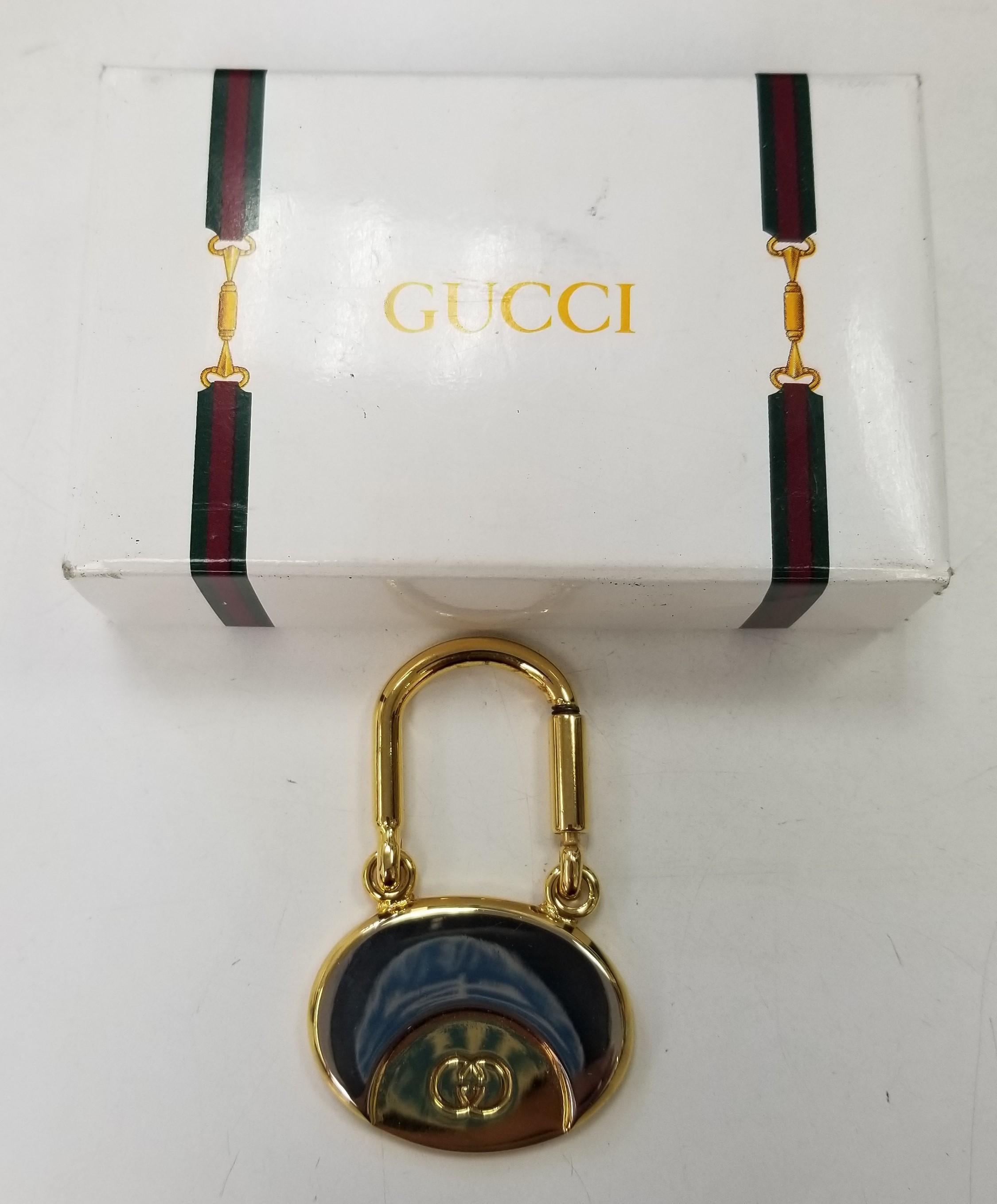 Porte-clés unisexe Gucci Vintage plaqué or Unisexe en vente