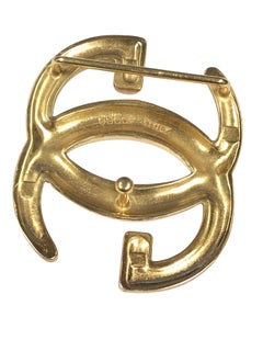 Gucci Vintage Gold Tone GG Logo Large Belt Buckle