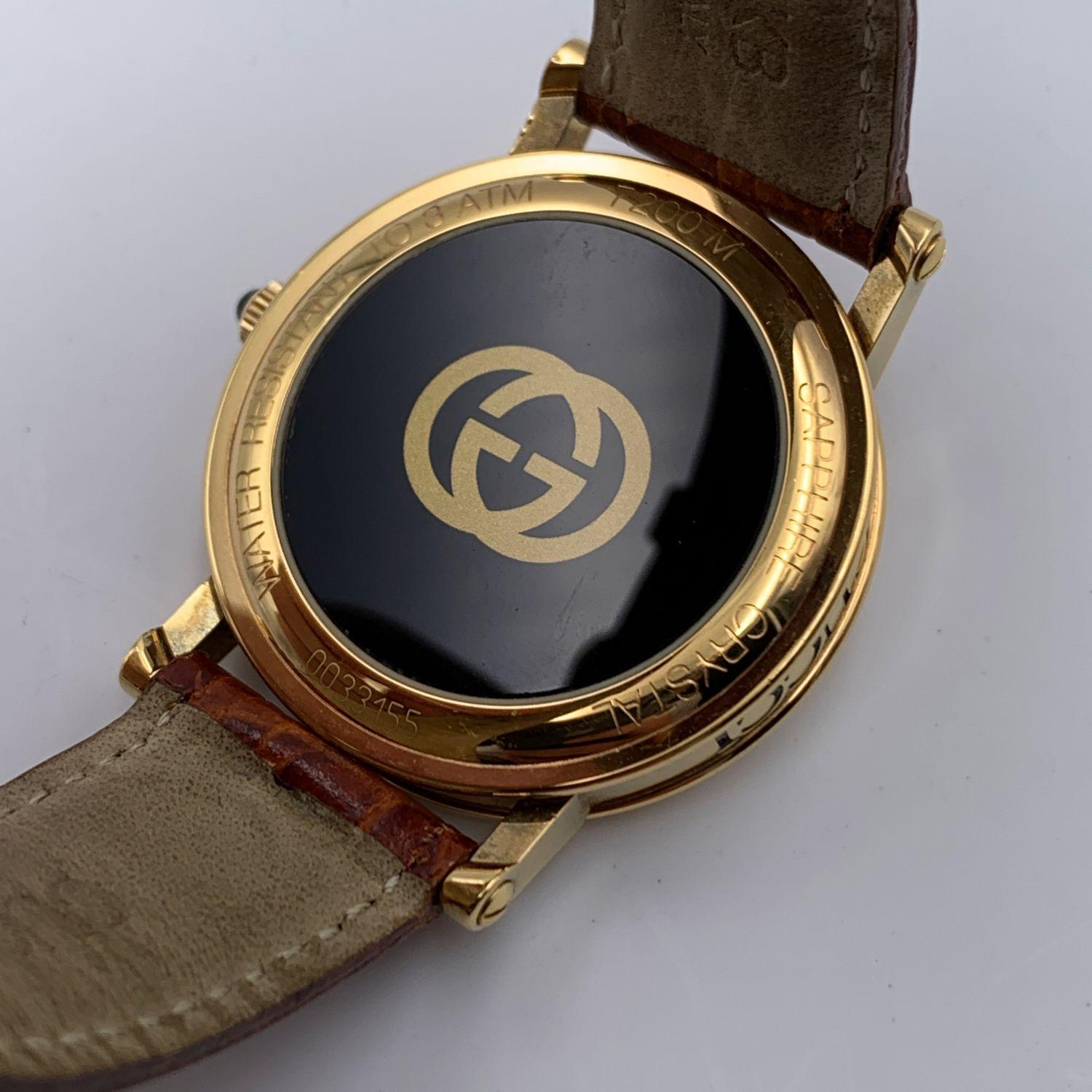 Gucci Vintage Gold Tone Stainless Steel 