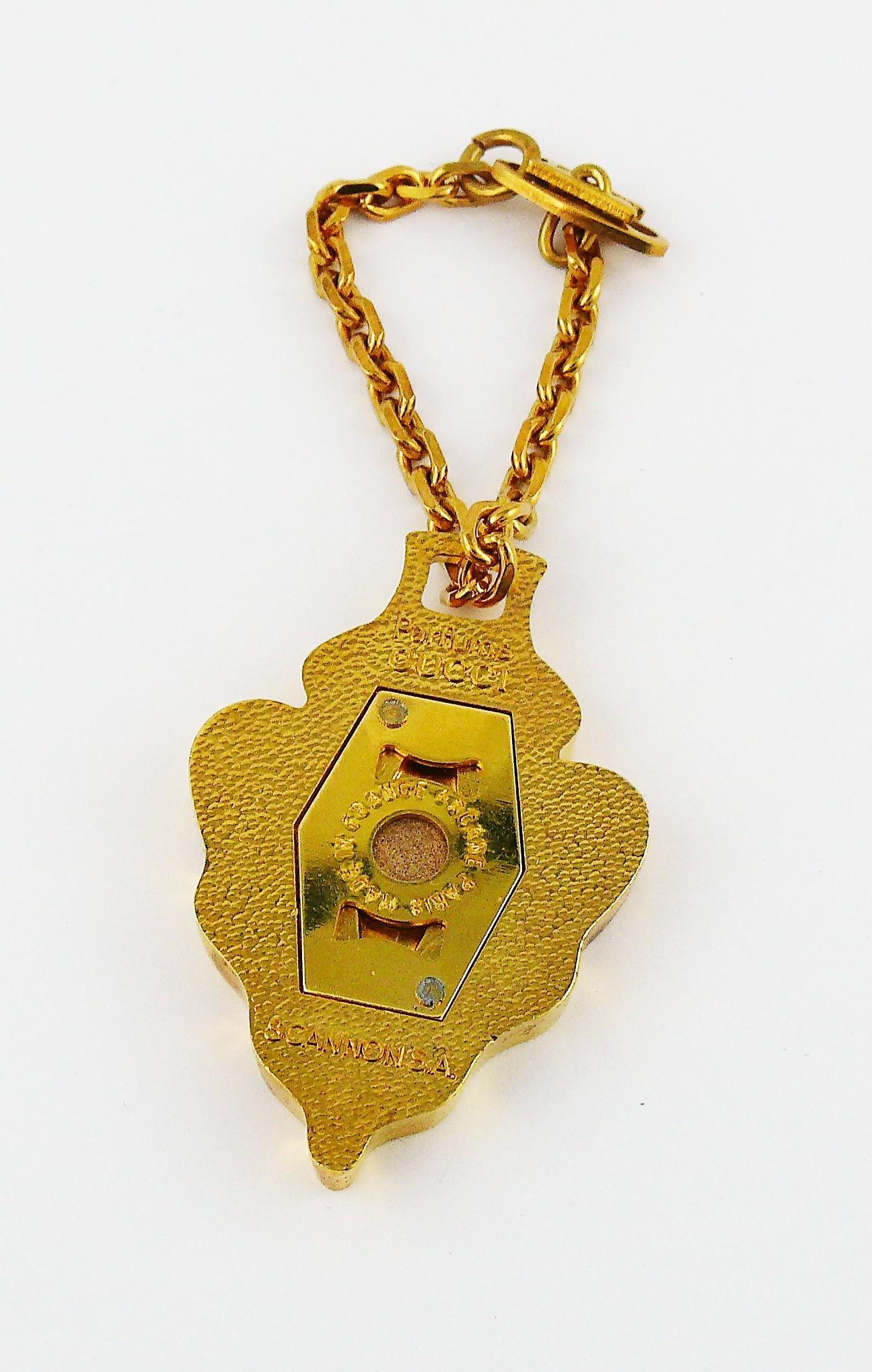 Vintage Gucci Vintage Goldfarben getöntes Wappen-Accessoire 1