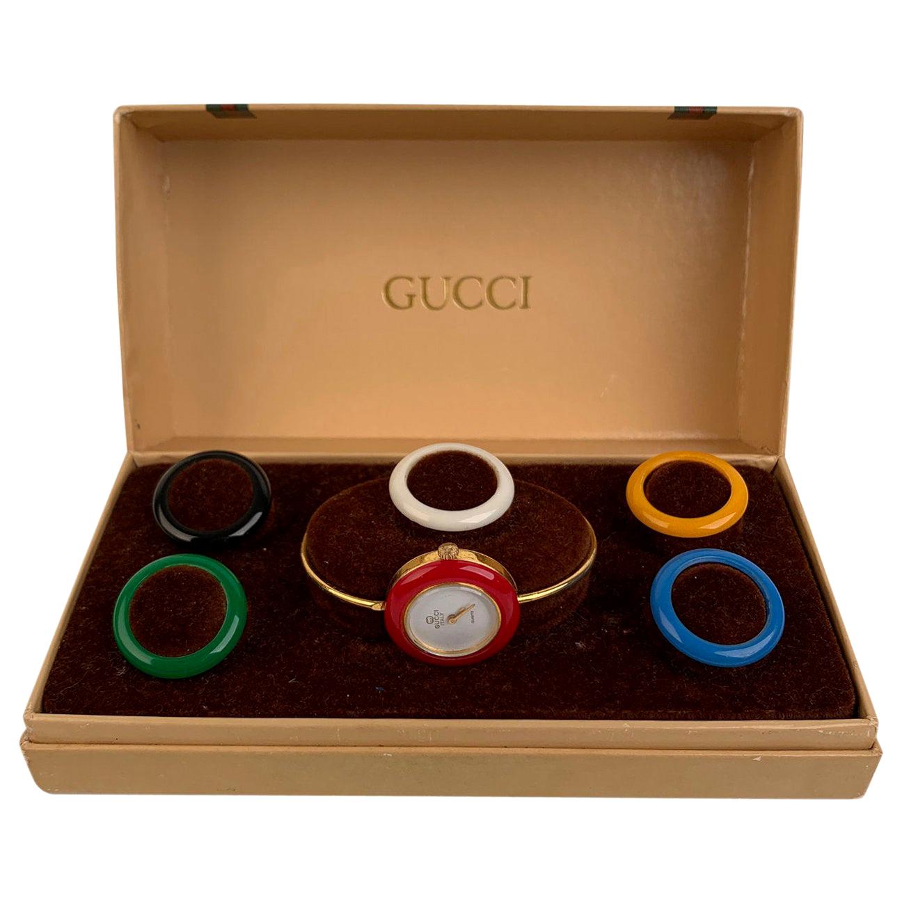 Gucci Vintage Golden 6 Bezel Wrist Watch Bracelet Bangle Rare For Sale at  1stDibs | gucci italy watch, gucci bracelet watch vintage, vintage gucci  bangle watch