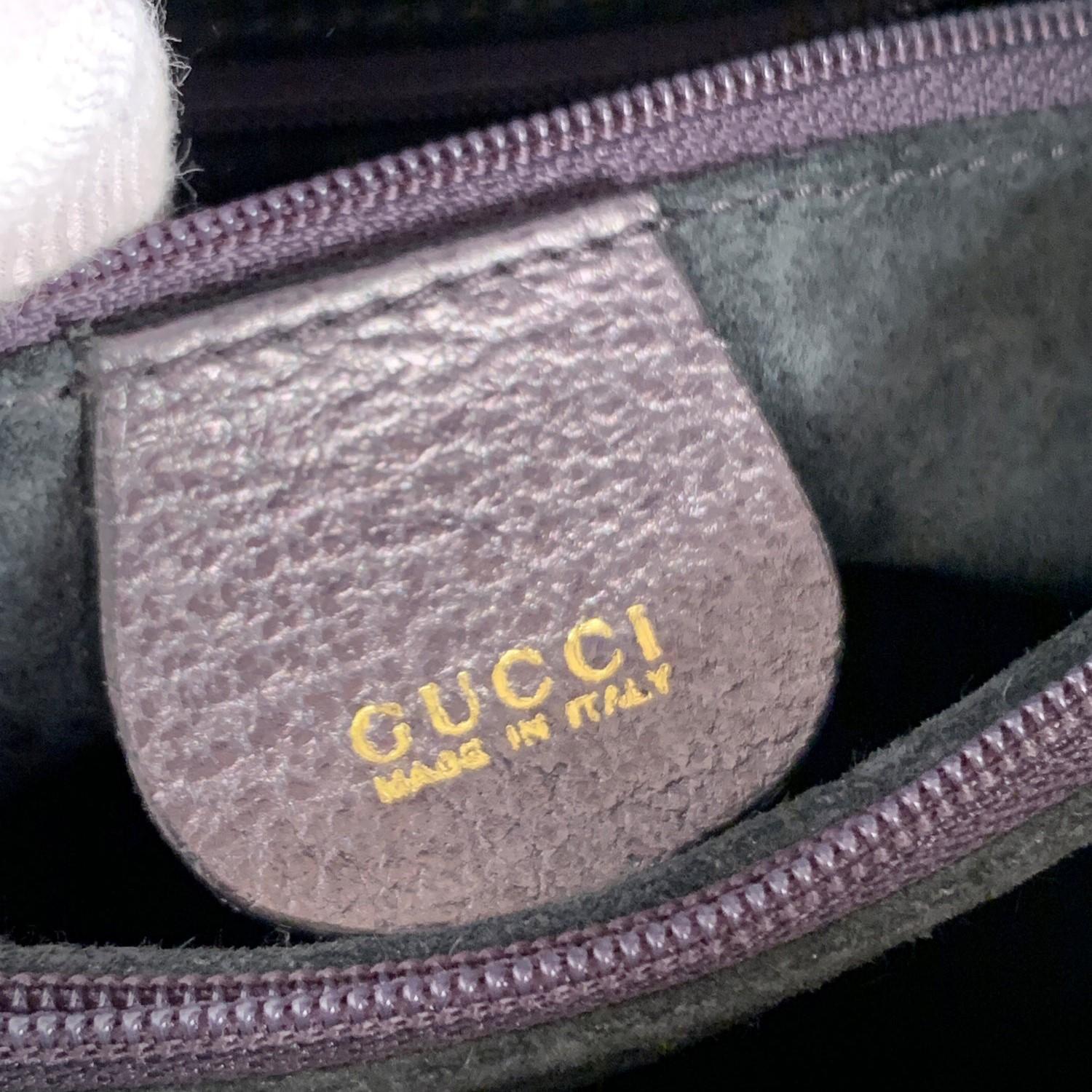Gucci Vintage Gray Leather Princess Diana Bamboo Tote Bag 3