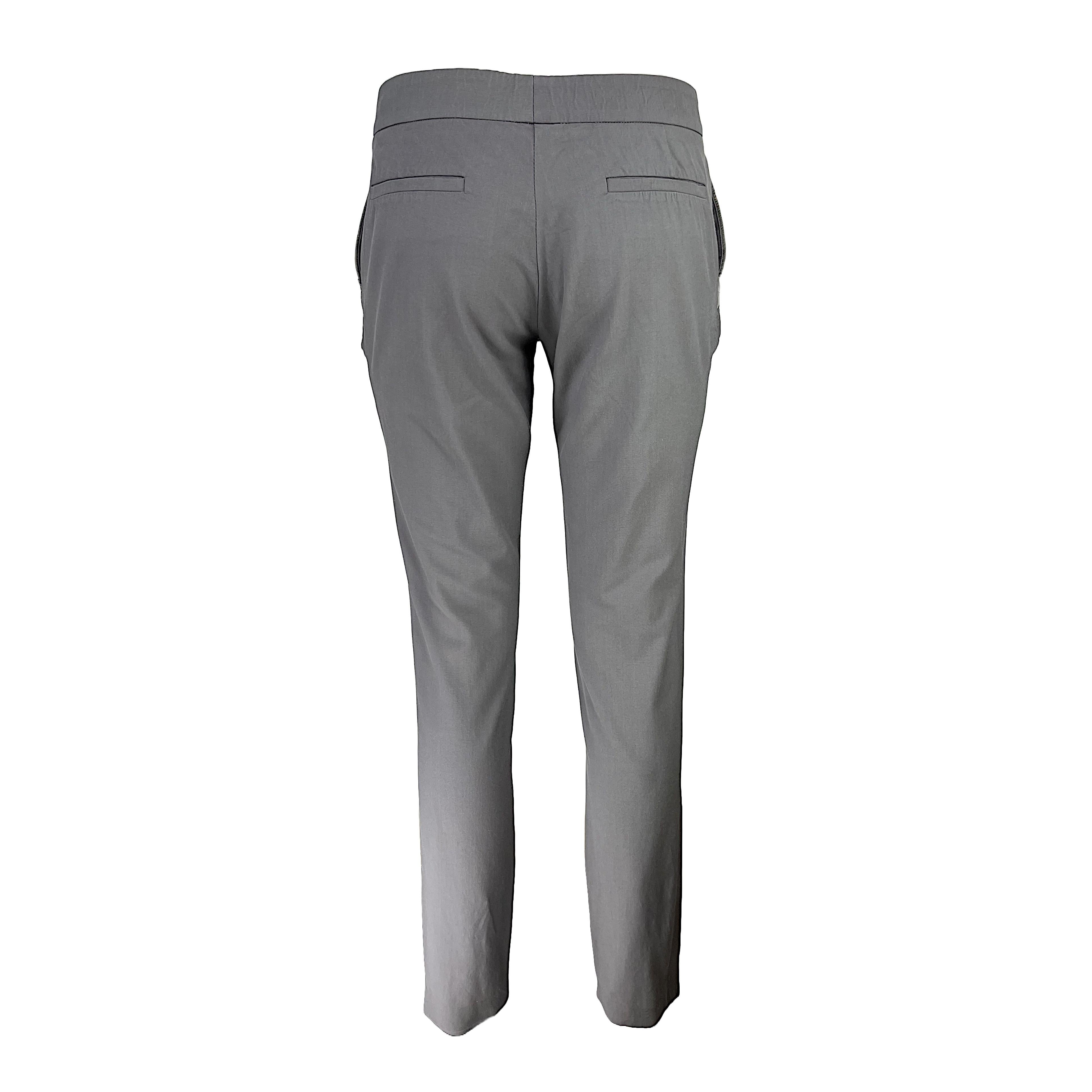 GUCCI - Vintage Gray Tapered Pants with Front Stripes | Size 4US 36EU In Excellent Condition For Sale In Cuggiono, MI