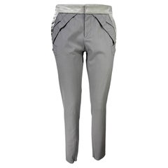 GUCCI - Vintage Gray Tapered Pants with Front Stripes Size 4US 36EU