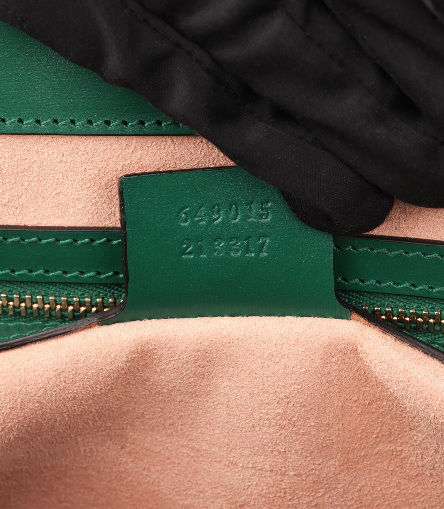 Gucci Vintage Grünes glattes Kalbsleder Jackie 1961 Large Tote im Angebot 7