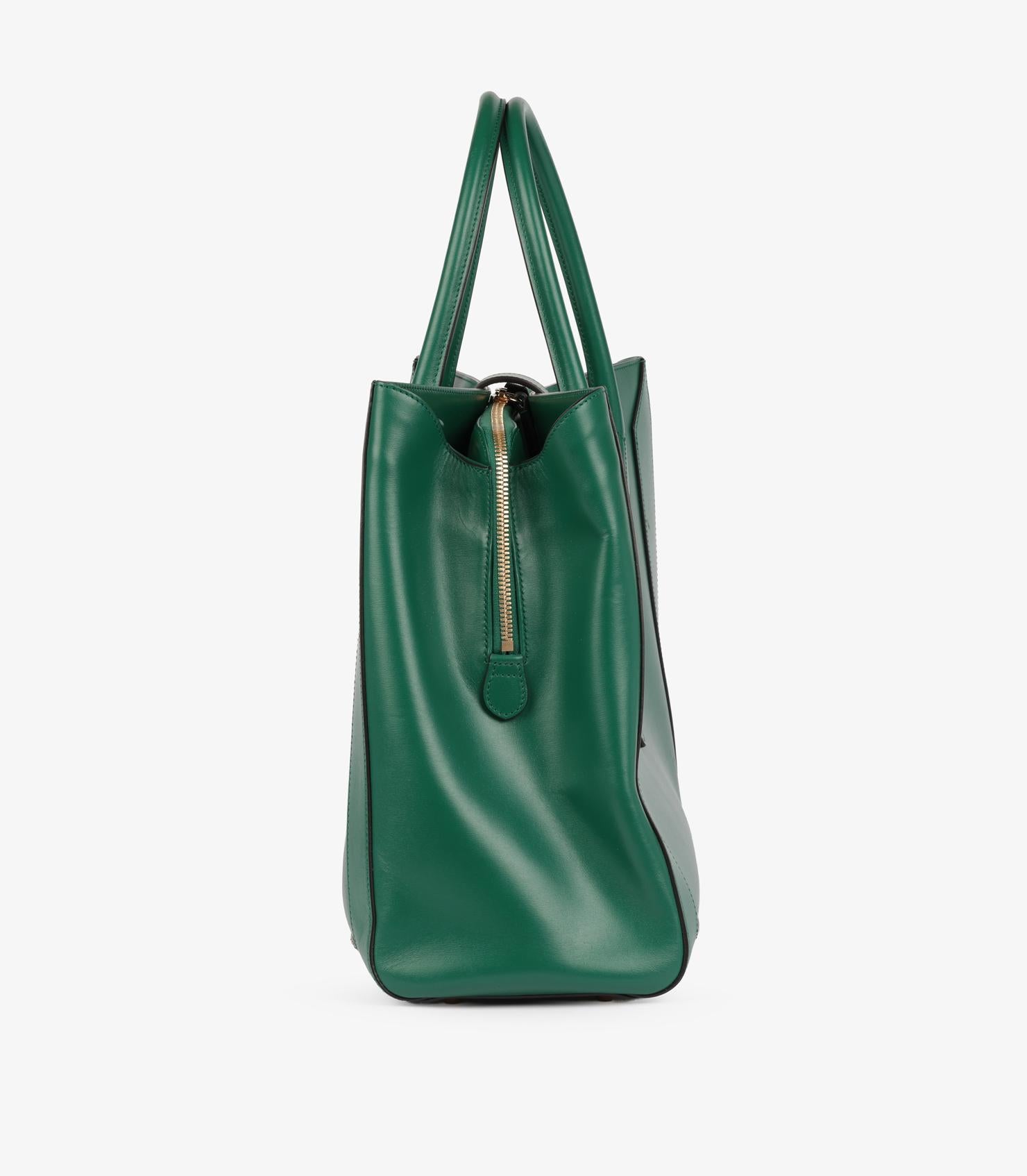 Gucci Vintage Grünes glattes Kalbsleder Jackie 1961 Large Tote im Angebot 1