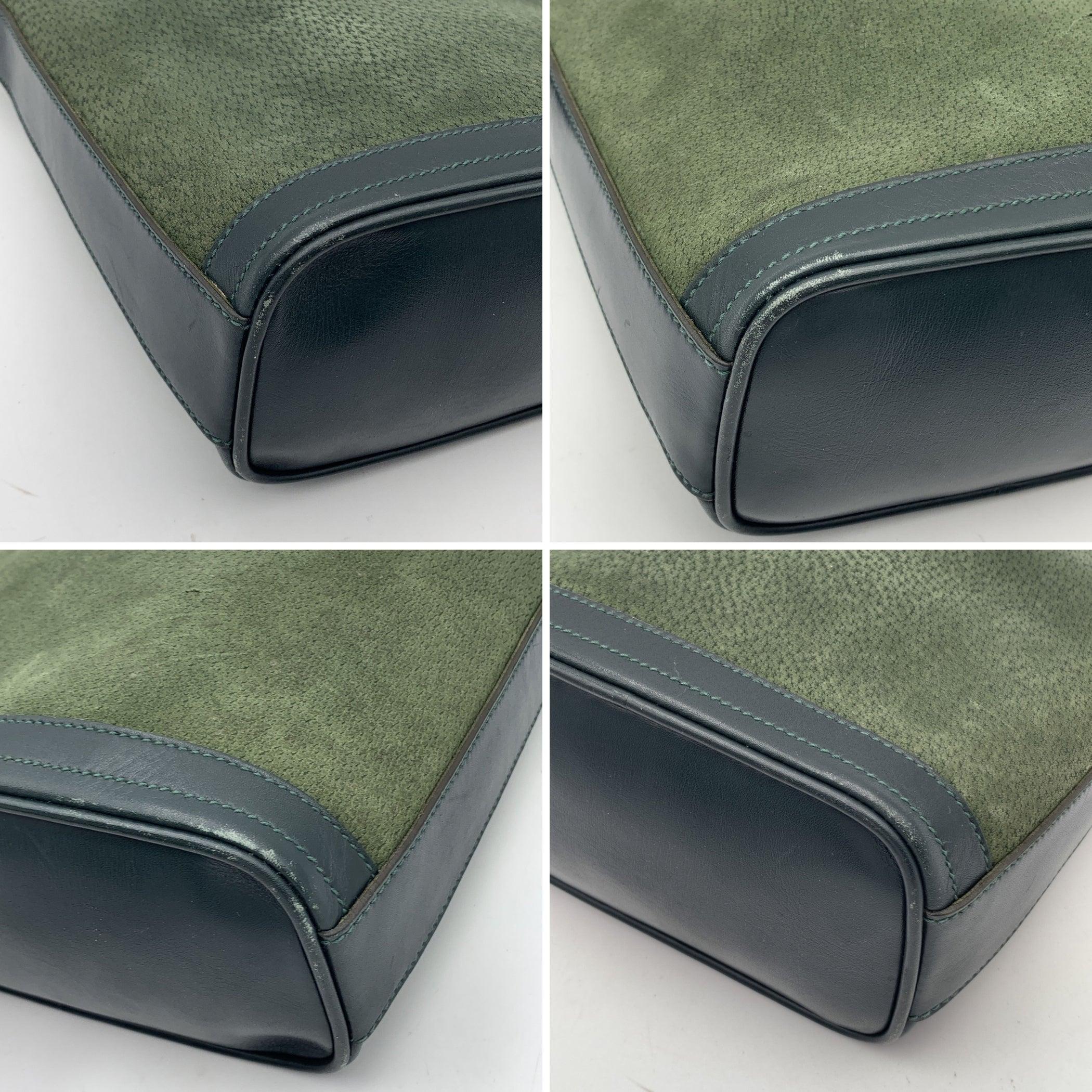 De las mujeres Bolso bandolera cruzado Gucci Vintage de ante y piel verde