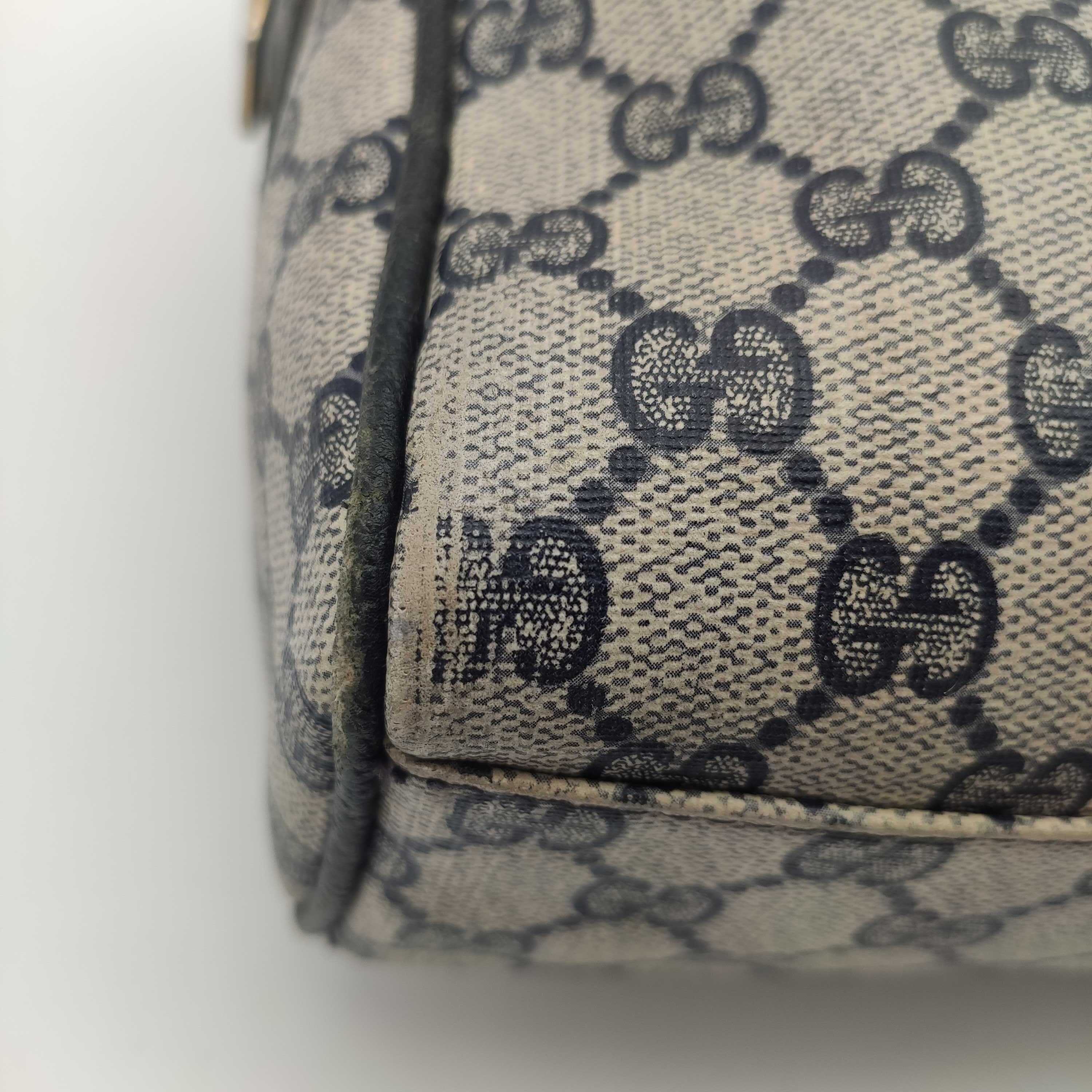 GUCCI Vintage Handtasche aus blauem Segeltuch 5