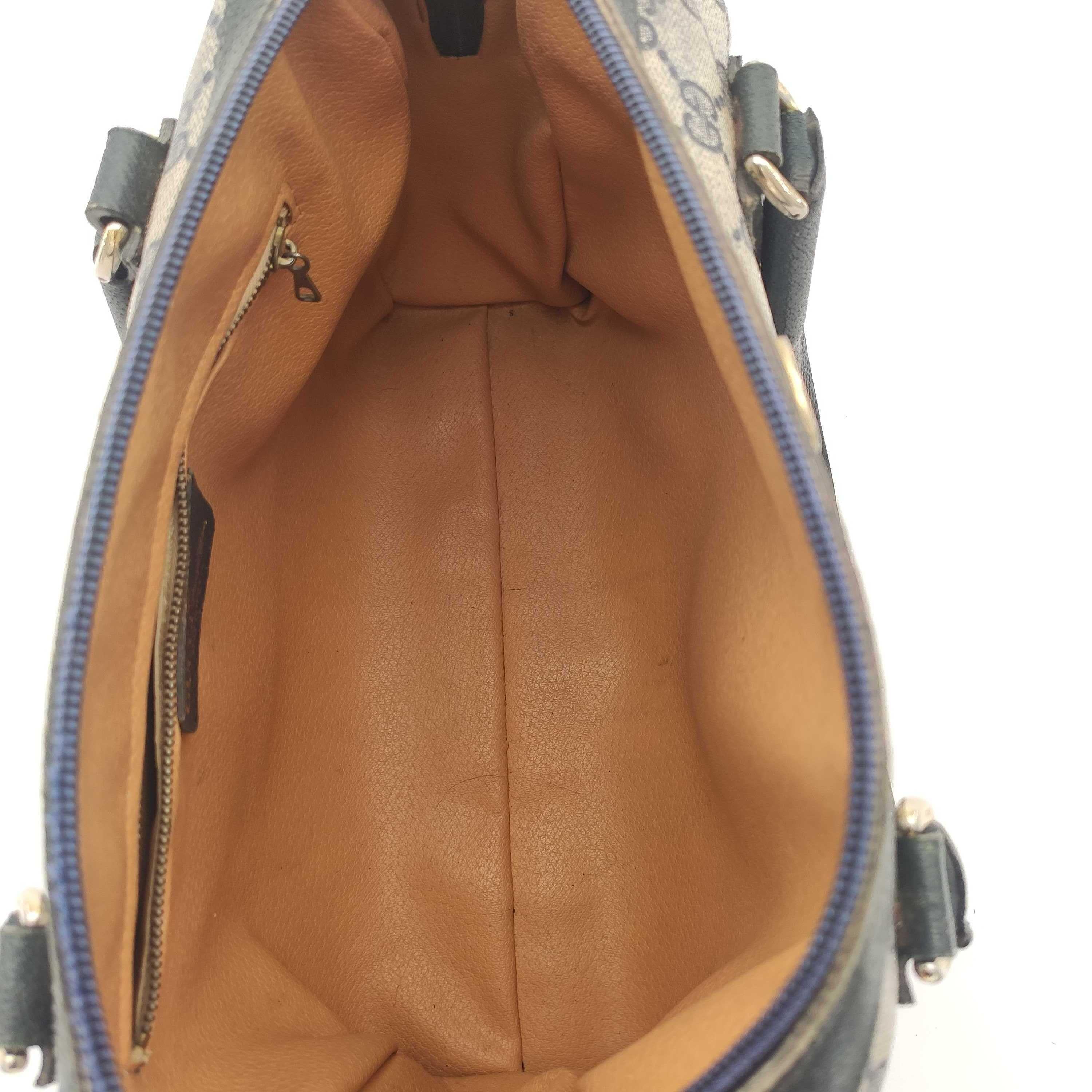 GUCCI Vintage Handtasche aus blauem Segeltuch Damen