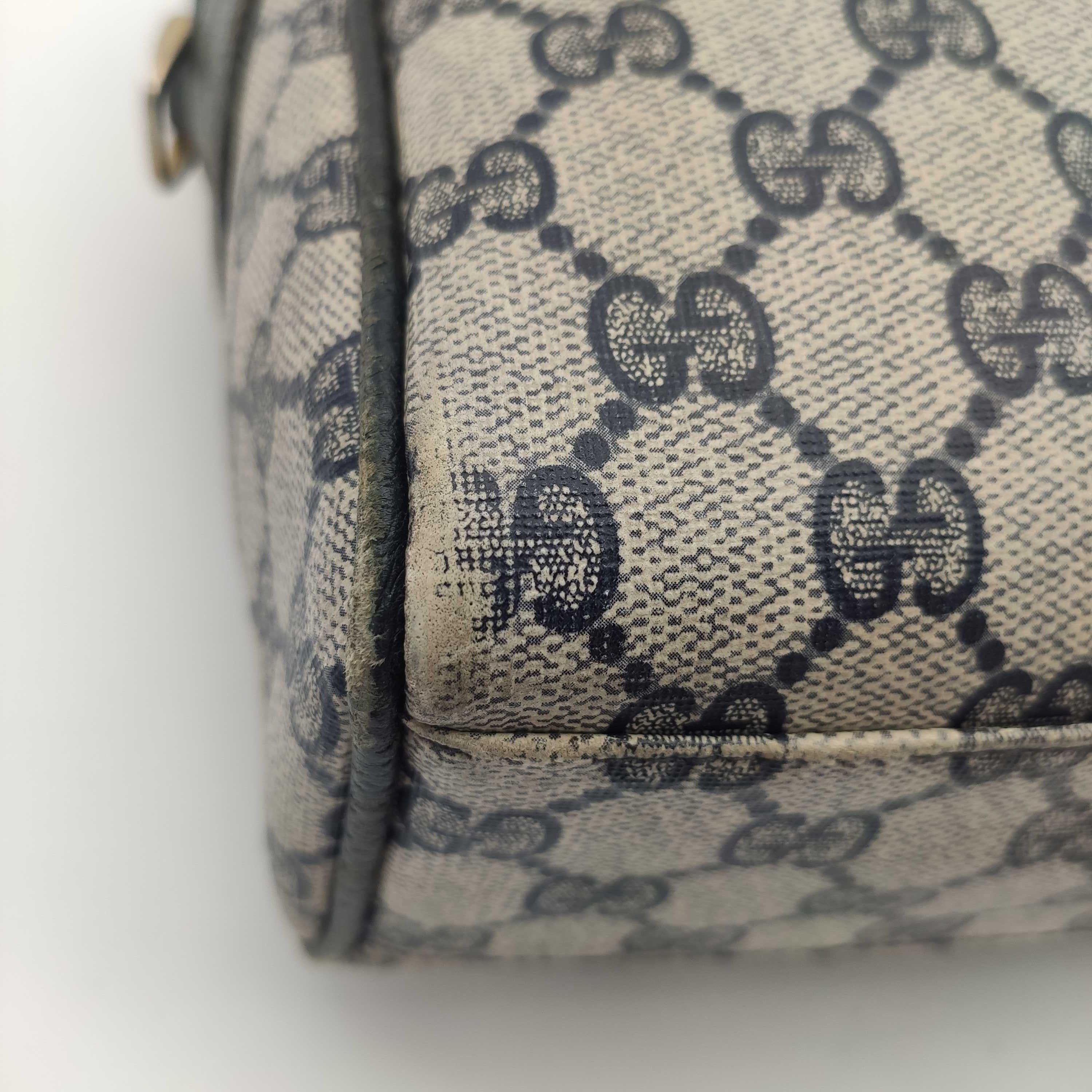 GUCCI Vintage Handtasche aus blauem Segeltuch 3