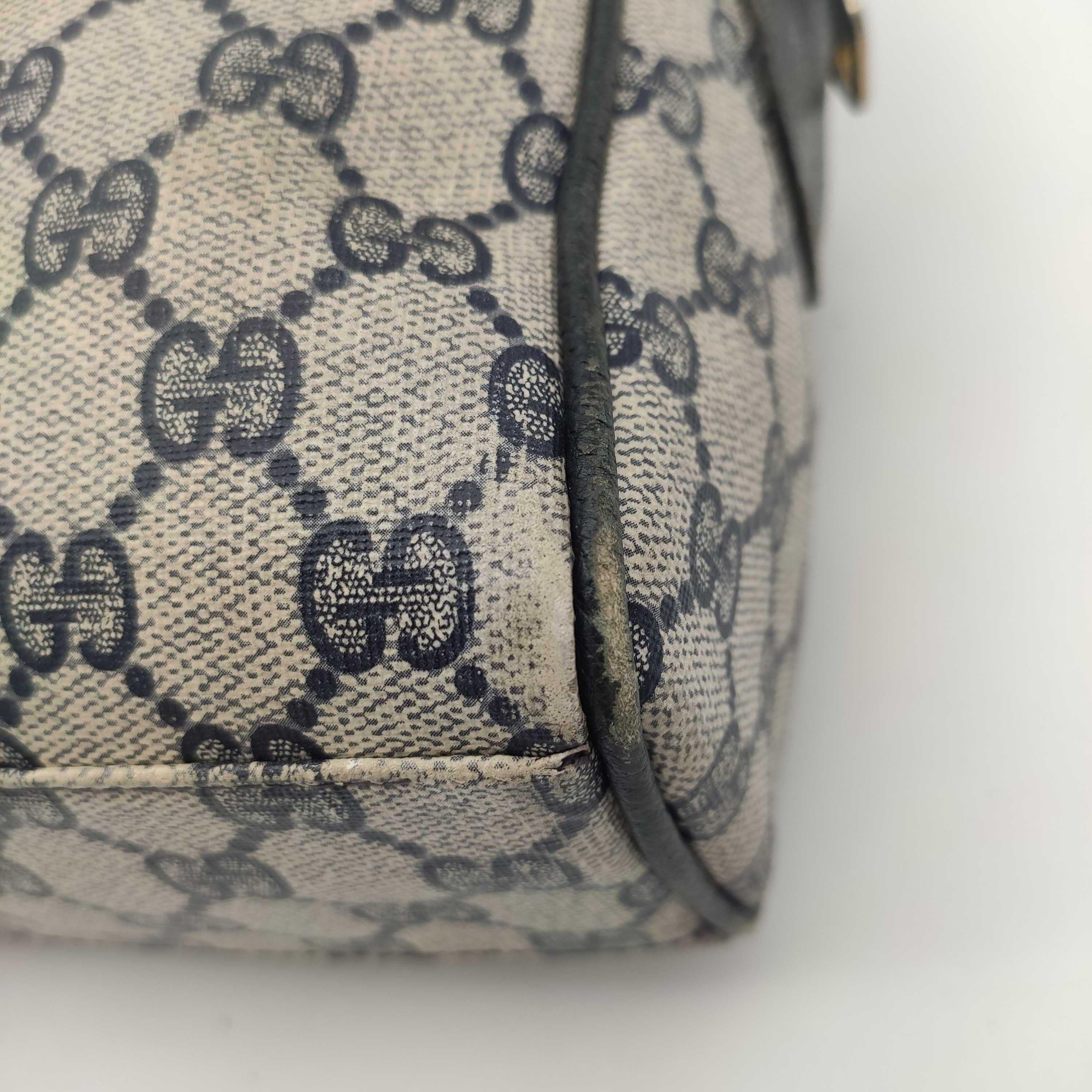 GUCCI Vintage Handtasche aus blauem Segeltuch 4