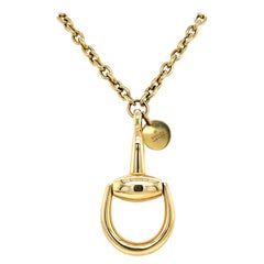 Gucci Vintage Horsebit große Halskette in 18k Gelbgold