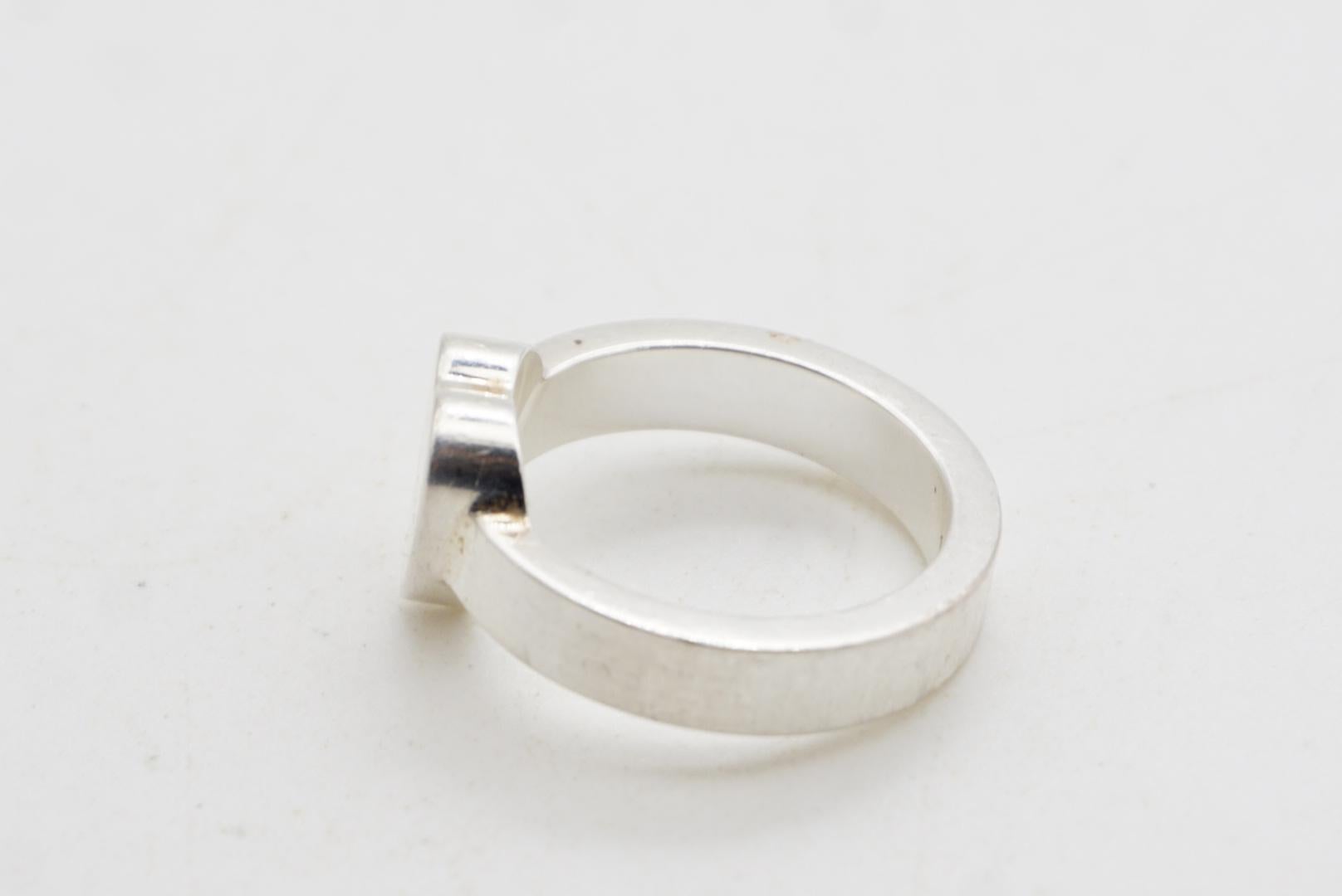 Gucci Vintage Iconic Logo Trademark Heart Lover Anhänger Ring, Sterling Silber 5 im Angebot 5