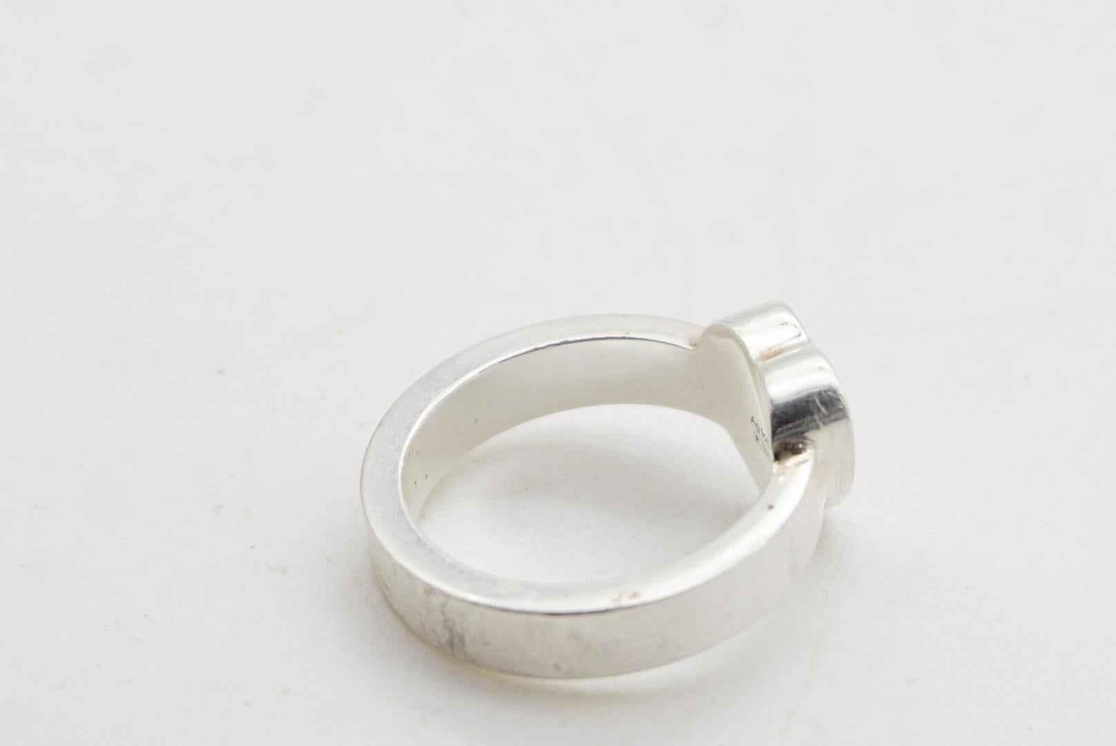 Gucci Vintage Iconic Logo Trademark Heart Lover Anhänger Ring, Sterling Silber 5 im Angebot 6