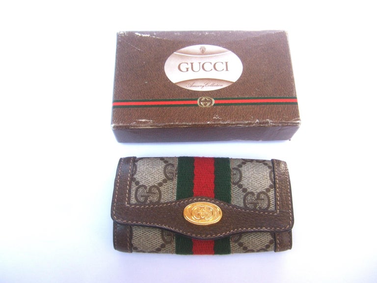Gucci Vintage Key Chain Case in Gucci Presentation Box c 1980s at