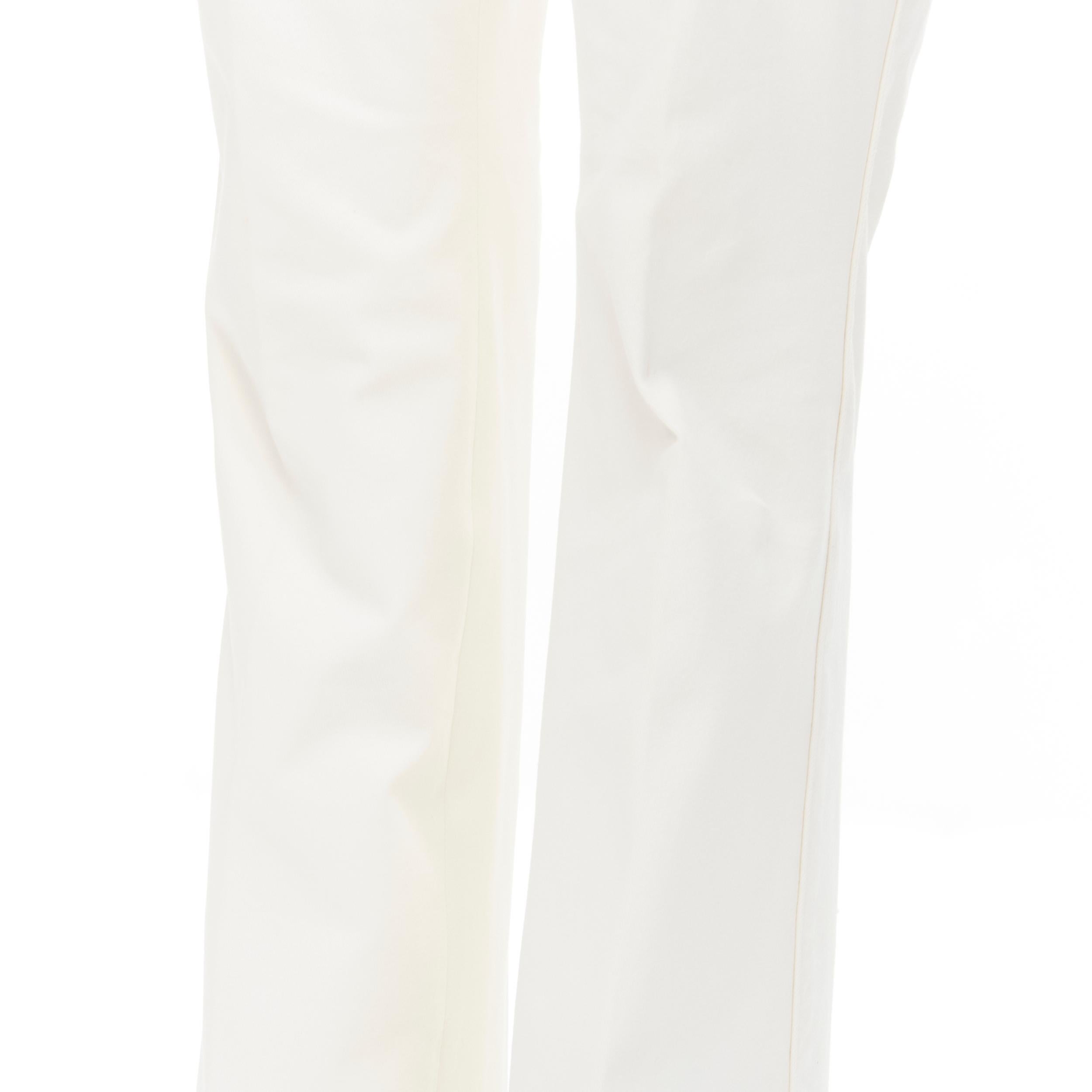 GUCCI Vintage Kris Knight floral silk lined white cotton blazer pants IT46 XL 4