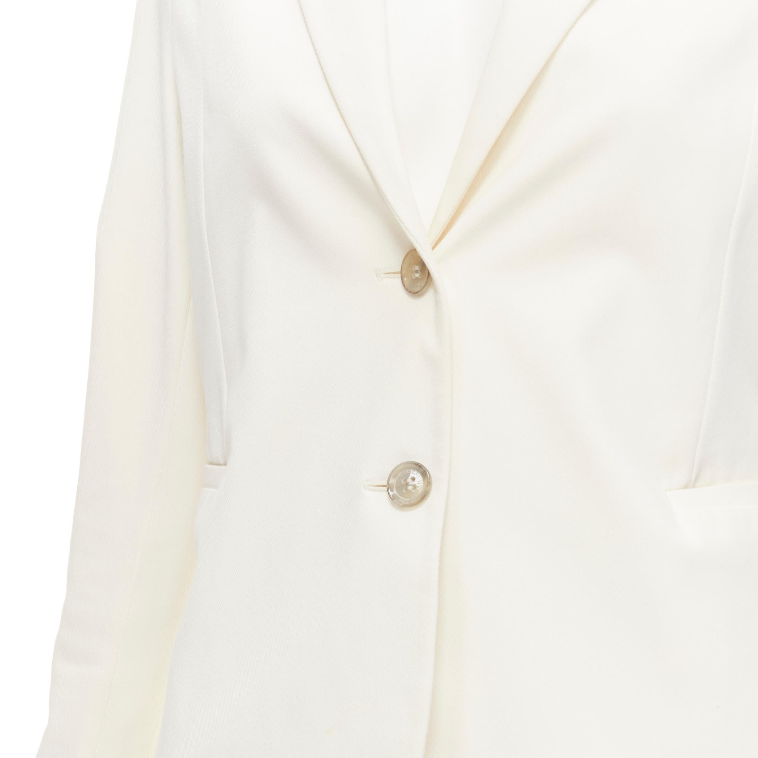 GUCCI Vintage Kris Knight floral silk lined white cotton blazer pants IT46 XL 1