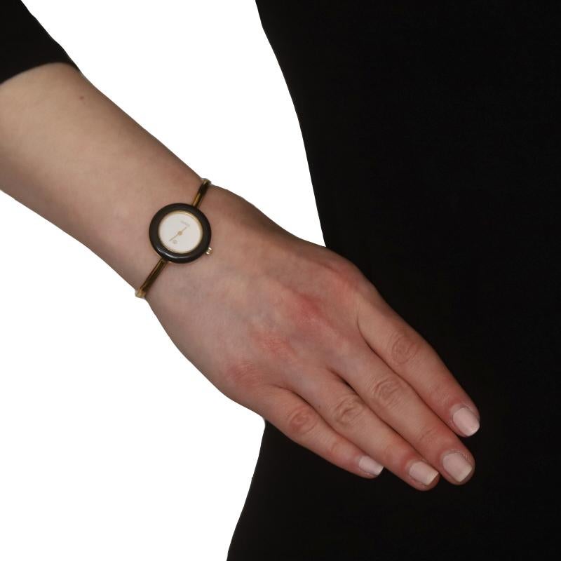 Women's Gucci Vintage Ladies Change Bezel Wristwatch 1100-L Gold Plated Quartz 1 Yr Wnty