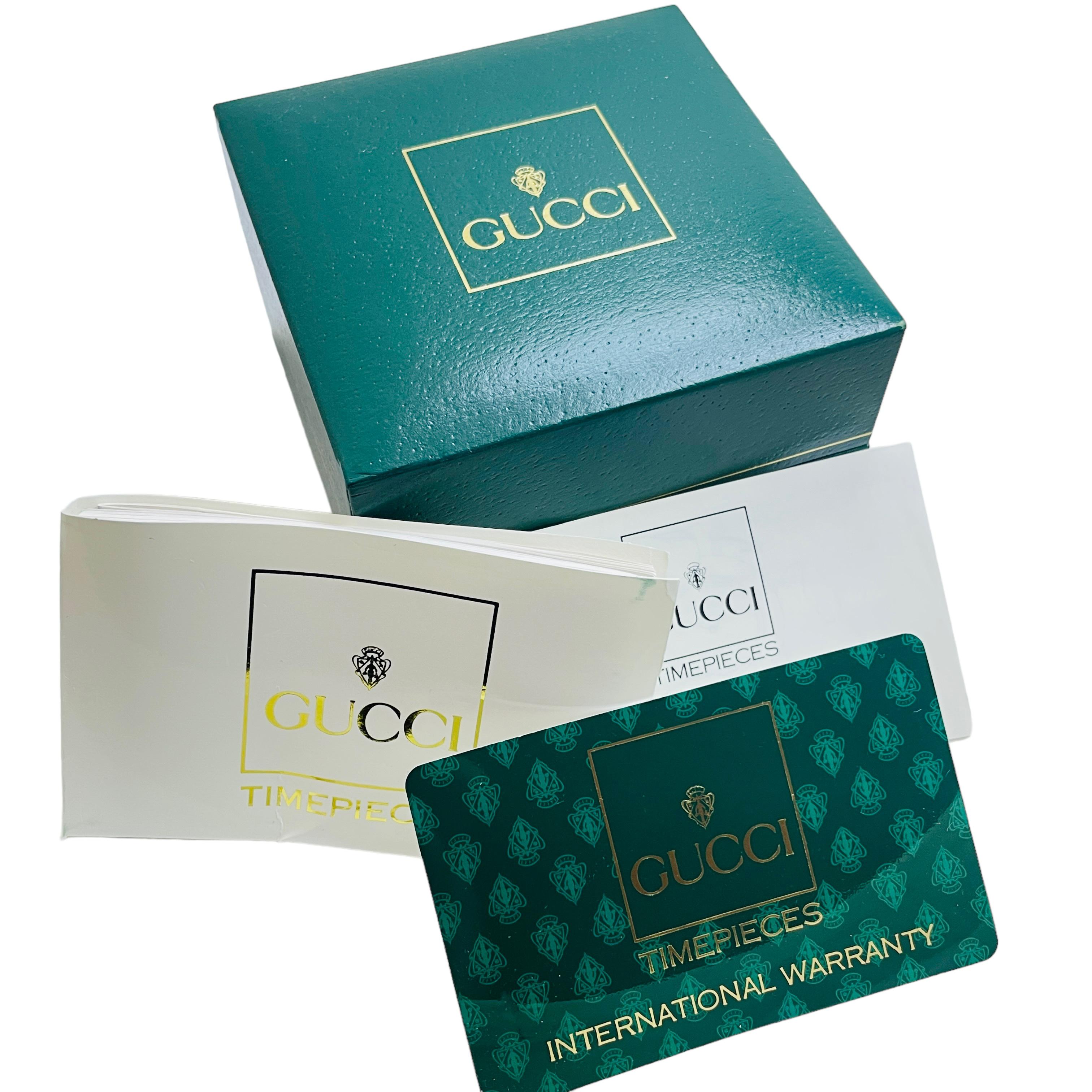 GUCCI vintage ladies interchangeable bezel designer watch box with papers 2