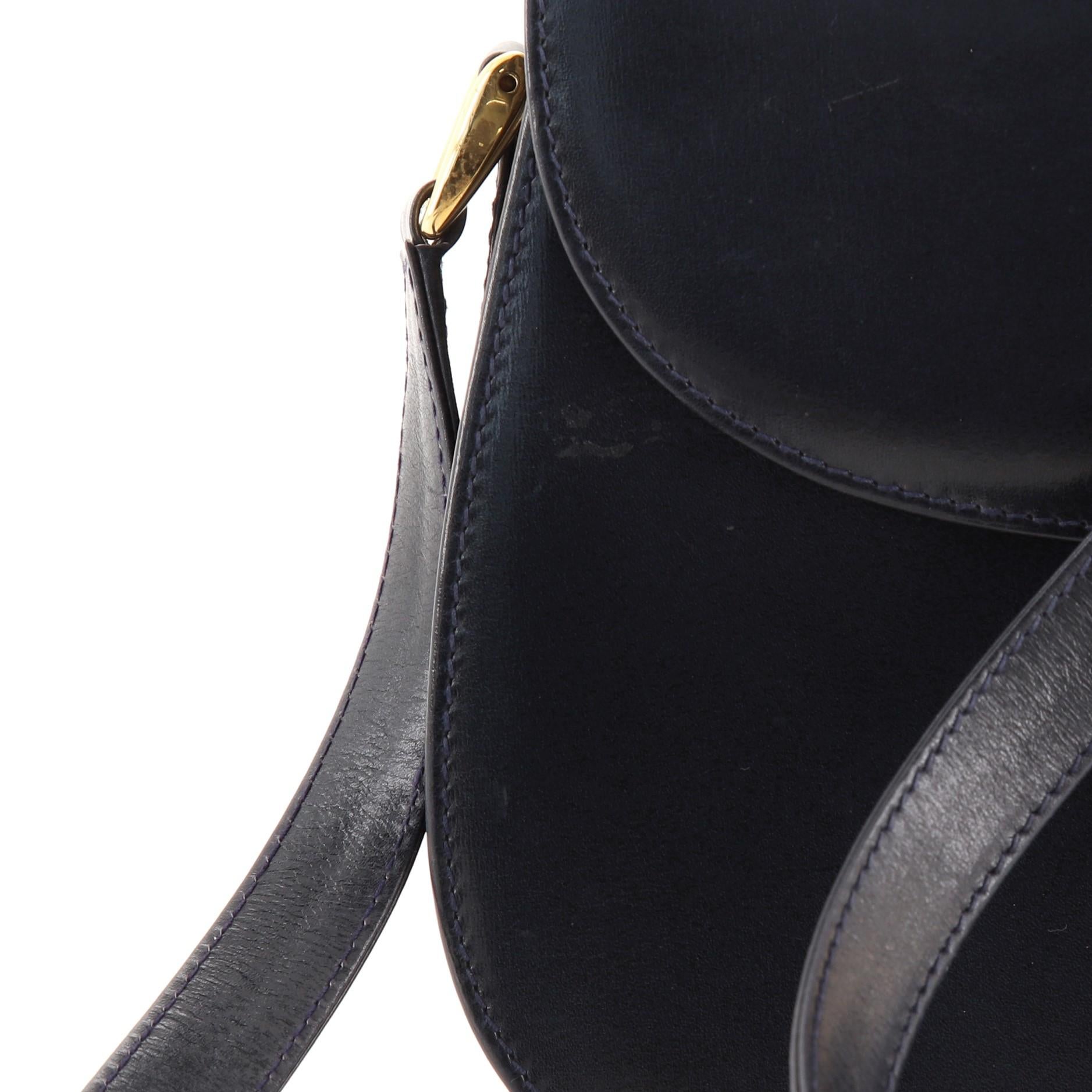Gucci Vintage Lady Lock Flap Crossbody Bag Leather Small 2