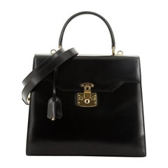 Gucci Vintage Lady Lock Top Handle Bag Leather Medium