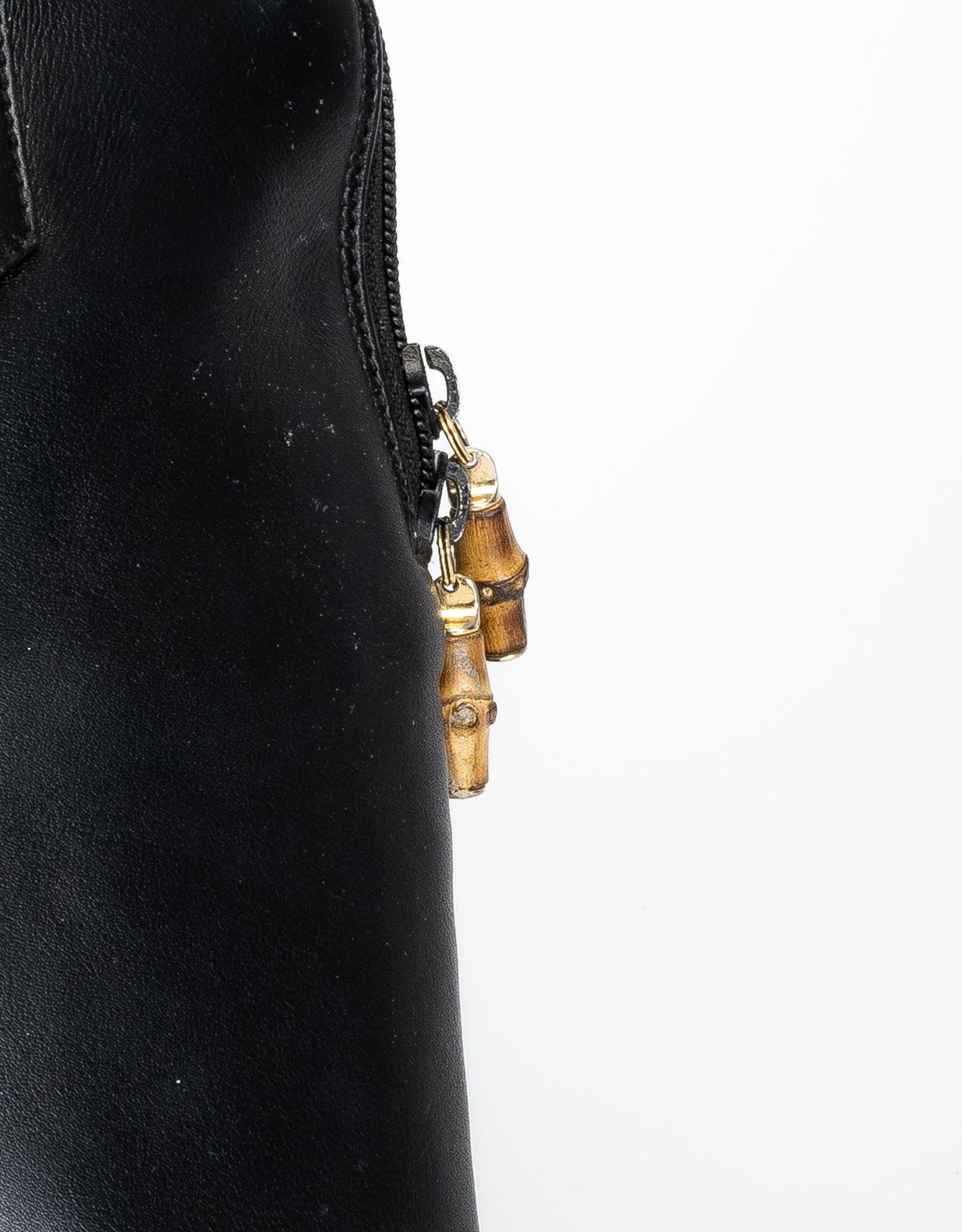 Diana Top Handle Bag aus Leder und Bambus von Gucci im Zustand „Relativ gut“ im Angebot in Montreal, Quebec