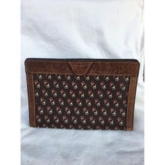 Gucci Vintage Leather Clutch Bag in Brown