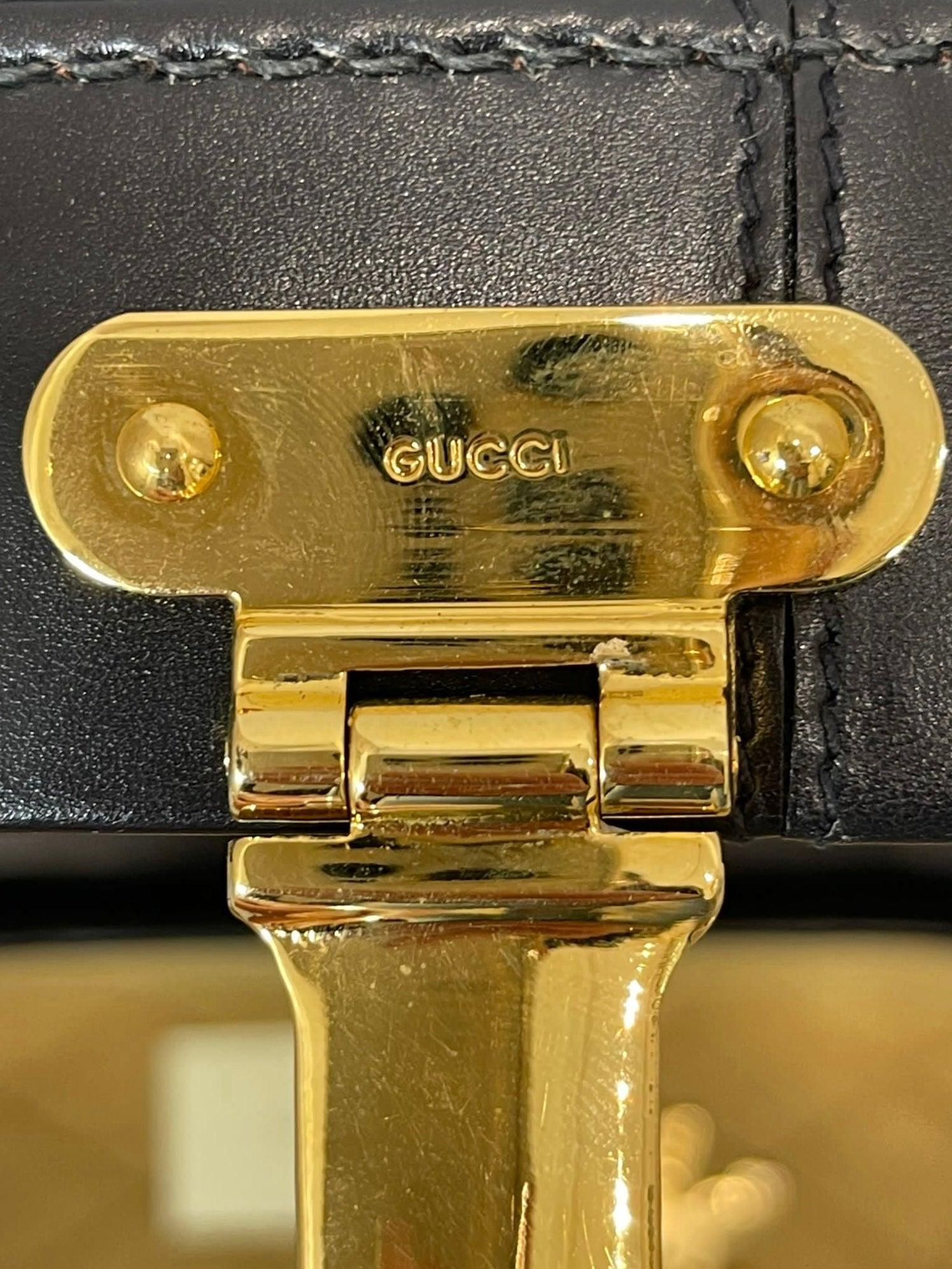 Gucci Vintage Leather Hat Box Trunk Case 4