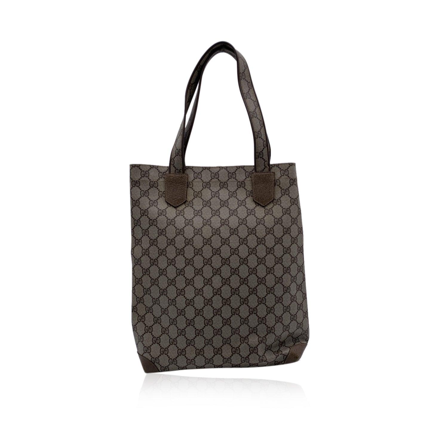 Women's Gucci Vintage Light Brown GG Monogram Canvas Shopping Bag Tote For Sale