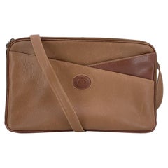 Gucci Vintage Light Brown Convertible Leather Bag Shoulder Bag