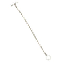 Gucci Vintage Logo Boule Circle Round Ball Dots Chain Sterling Silver Bracelet