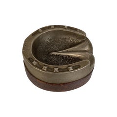 Gucci Retro Metal and Leather Horse Hoof Ashtray
