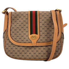 Gucci Vintage Micro GG Monogram Web Canvas Crossbody Bag