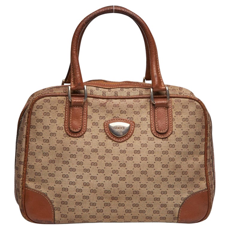 Gucci Vintage Micro GG Top Handle Bag For Sale at 1stDibs