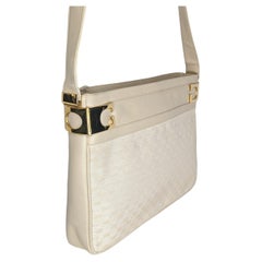 Gucci Micro GG Vintage Borsa a tracolla in tela bianca