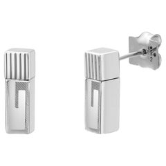 Gucci Vintage Minimalistic Sterling Silver Drop Earrings
