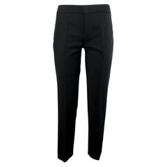 GUCCI - Vintage Mohair Wool Black Pants with Side Stripe | Size 2US 34EU